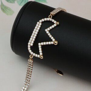 Rose Gold Crown Bracelet with Crystals, XPBL0680